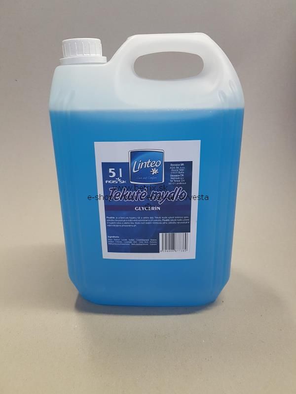 Tekuté mydlo Linteo 5L modré s glycerínom vona oceán
