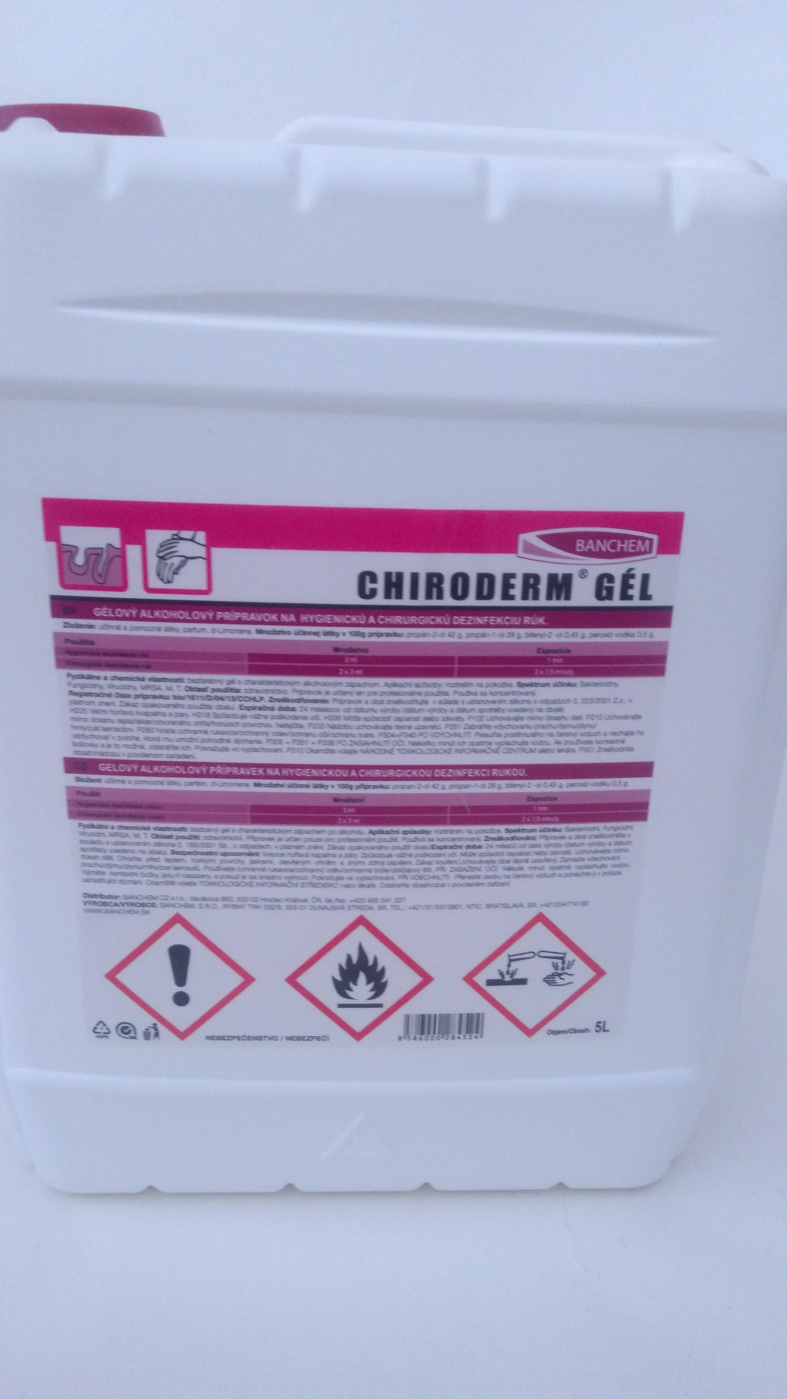 CHIRODERM gel - 5 l gelova alk.dez.