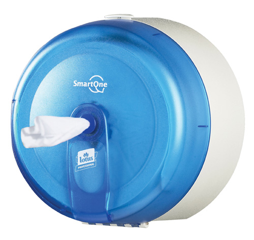 SMART ONE - zásobník toaletného papiera s podávačom jednotlivých útržkov, modrý 